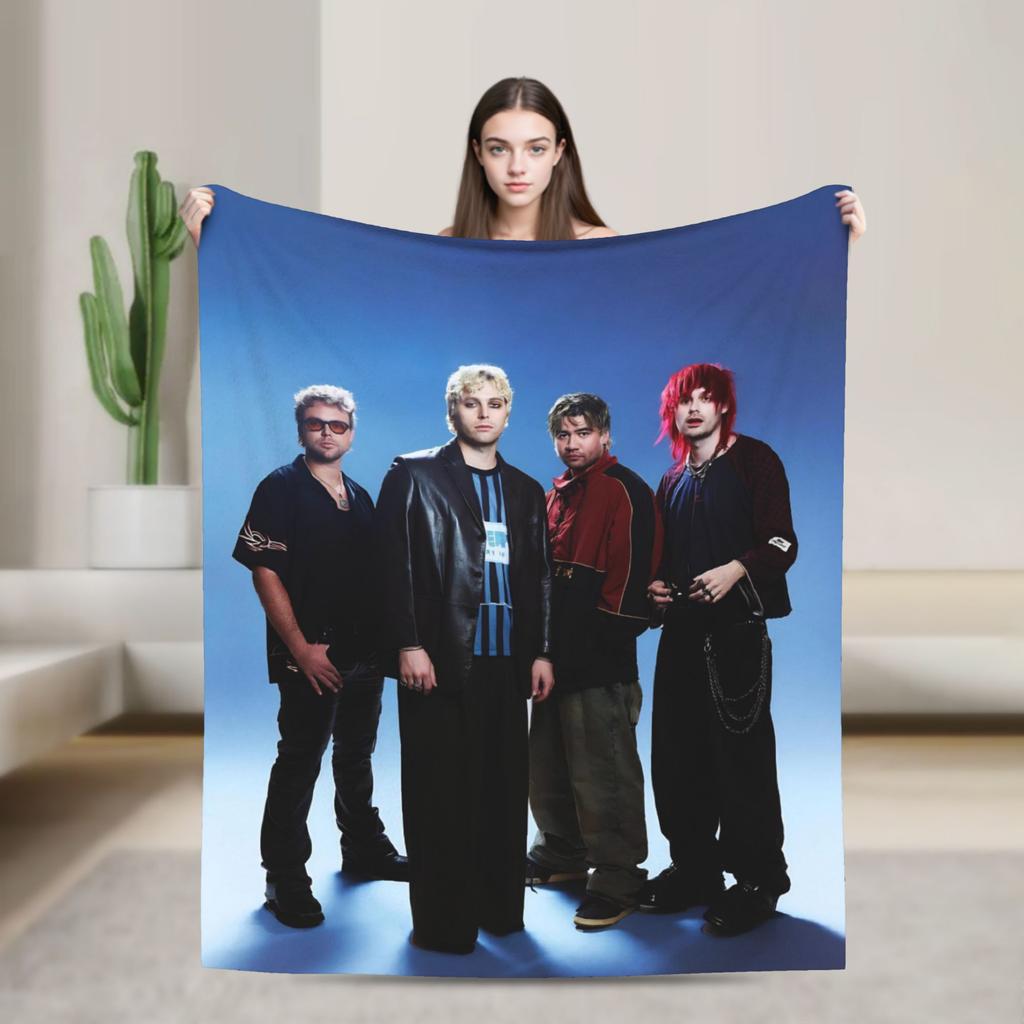 Michael Clifford 5 Second Blanket  Soft Novelty Plush Bedding Throws For Couch Chair Camping Flannel Bedspread Bed Cover