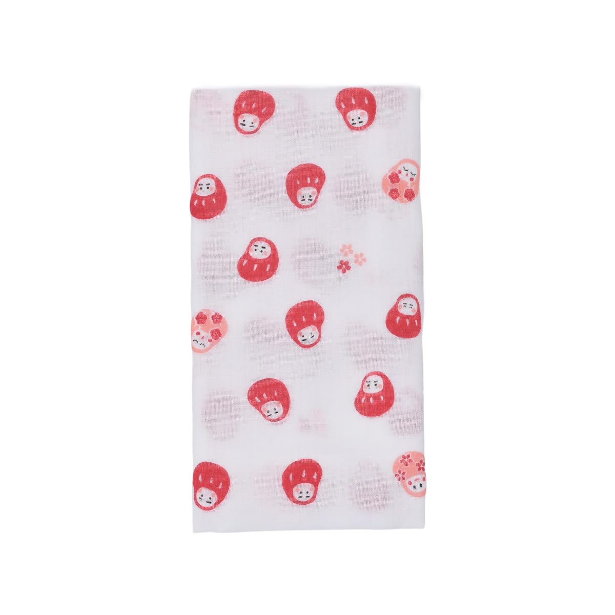 amife petit Tenugui hand cotton made in finish doll (Japanese towel), 100% gauze, Japan, fray-resistant (Daruma pattern)