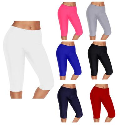 Summer Sports Yoga Leggings - Slim Fit, Seven-Point Length, Solid Color Sweatpants for Outdoors