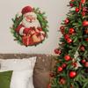 Fun-f218 Cartoon Santa Wreath Gift Bedroom Living Room Study Background Landscaping Wall Sticker