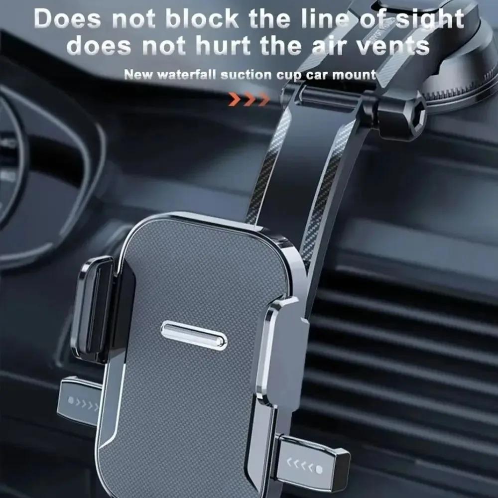 Car Dashboard Phone Bracket Universal Auto Cellphone Stand for GPS Navigation Windshield Mount 161 Degree Rotation Holder