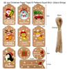 50pcs Party Cards Xmas Decoration Kraft Paper Gift Wrapping Christmas Labels Kraft Tag Hang Tags