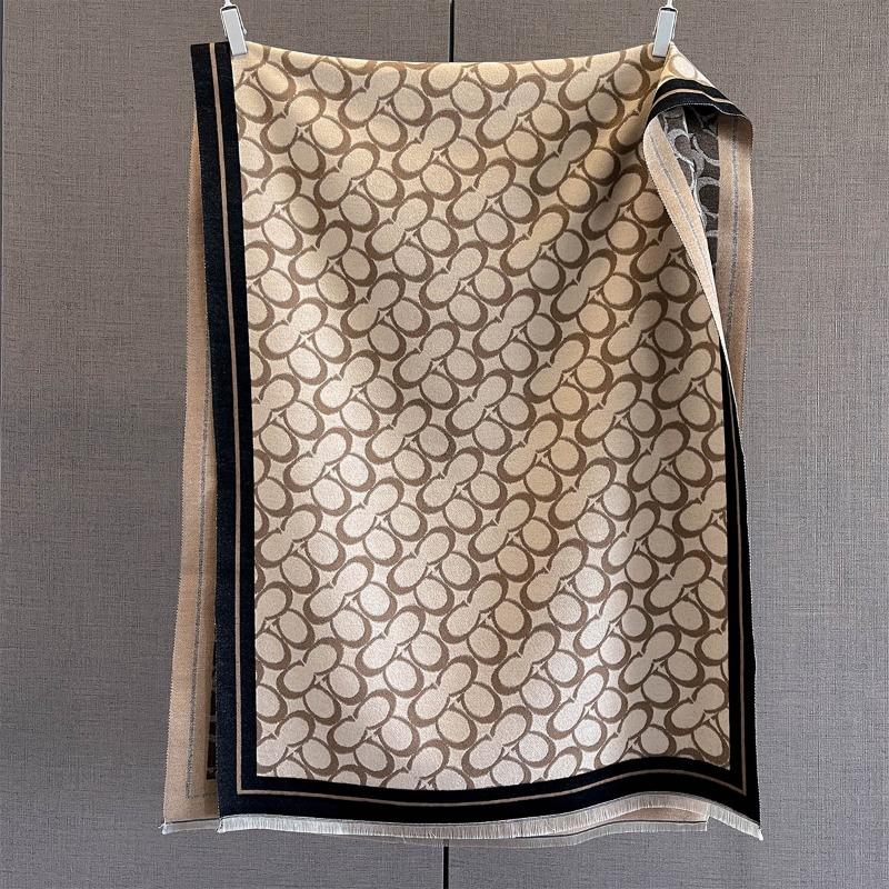 Autumn new women's fashion scarf retro splicing contrasting color cashew nut flower jacquard scarf to keep warm and cold