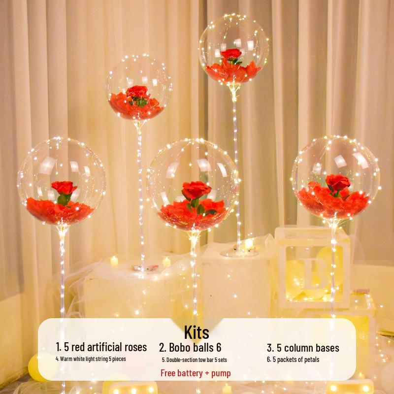 Romantisches Ballon-Deko-Set für Geburtstag oder Heiratsantrag