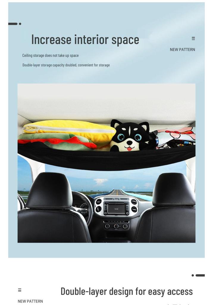 Adjustable Double-Layer Roof Storage Net for SUVs and Tents