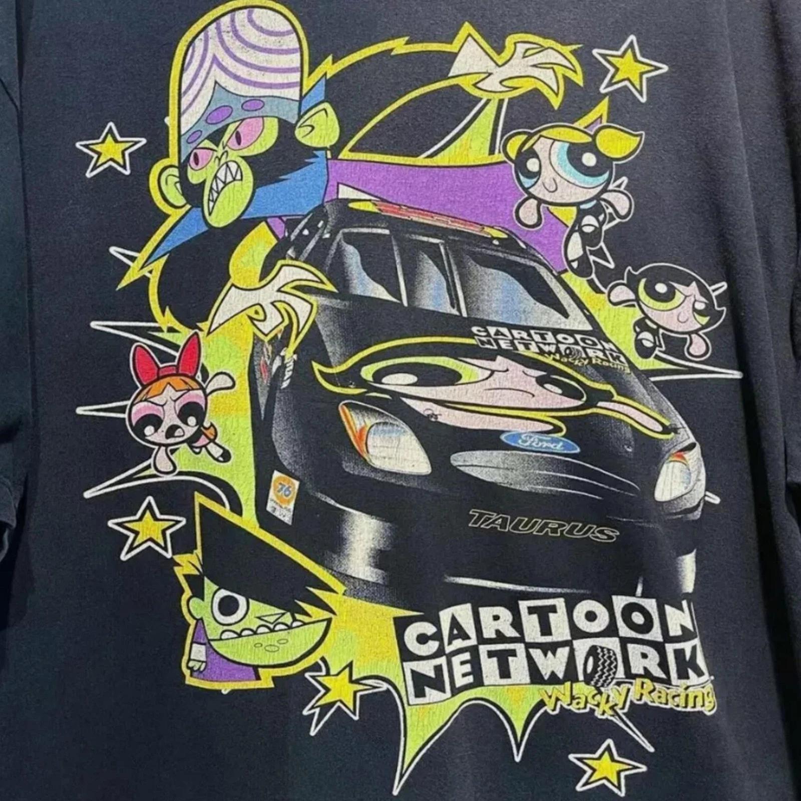 Винтажная футболка The Powerpuff Girls Мультяшная Гонка Наскар XXXXL