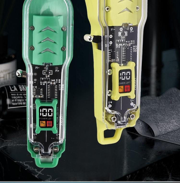 LCD Display Electric Hair Clipper: Transparent Cross-Border Shaving & Oil Head Trimmer for Home Use