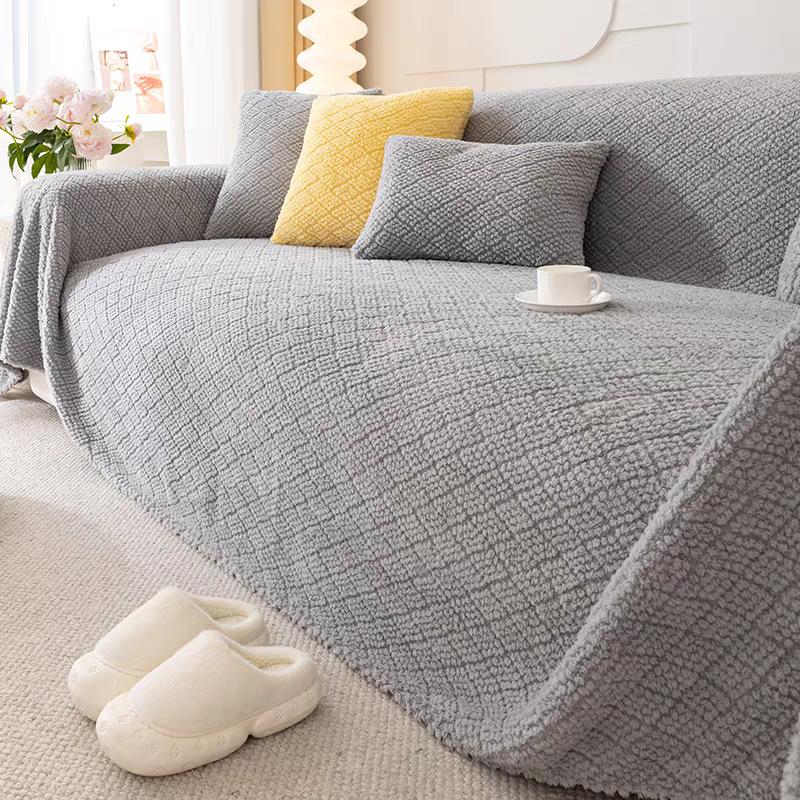 Thick Plush Sofa Cover Autumn and Winter High-end Sofa Cushion Anti-cat Scratch All-purpose Velvet Sofa Towel