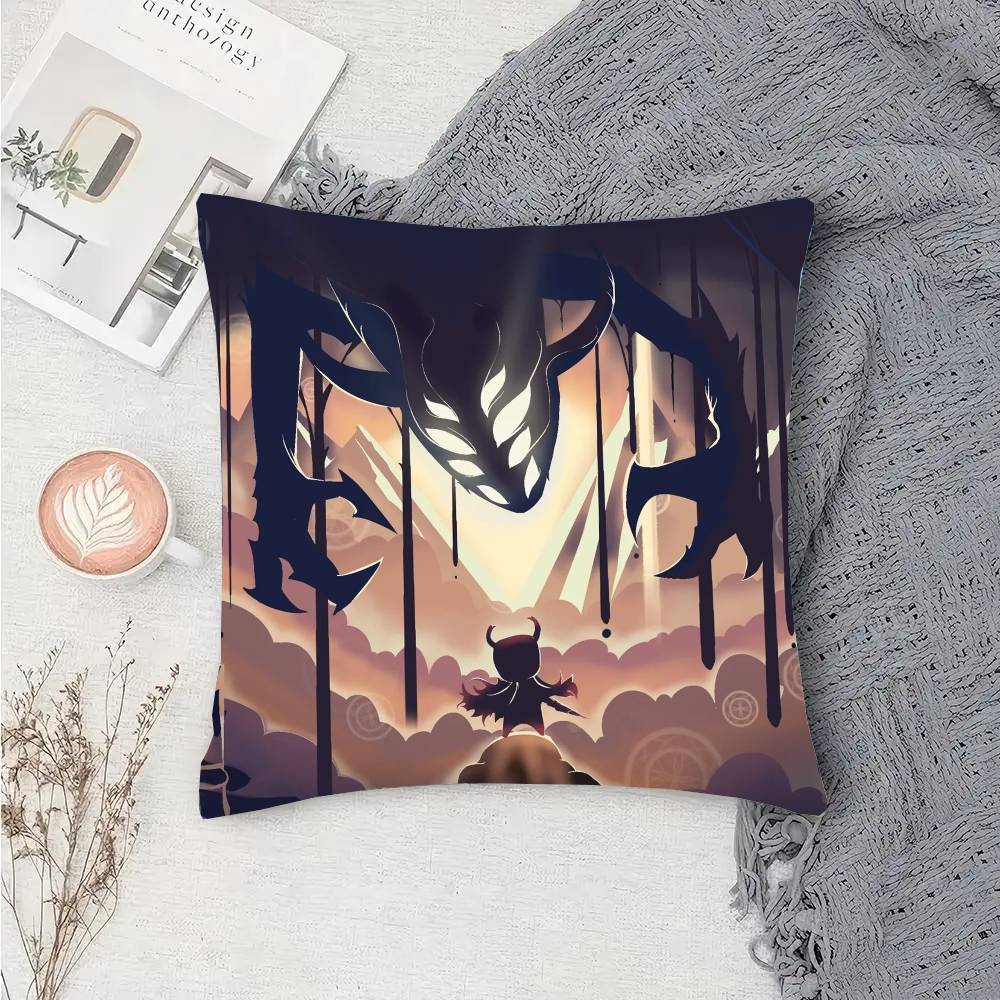The HHollow KKnight Adventure Game Pillow Case Fashion Square Pillowcase Bedroom Sofa Room Ins Decoration Leisure