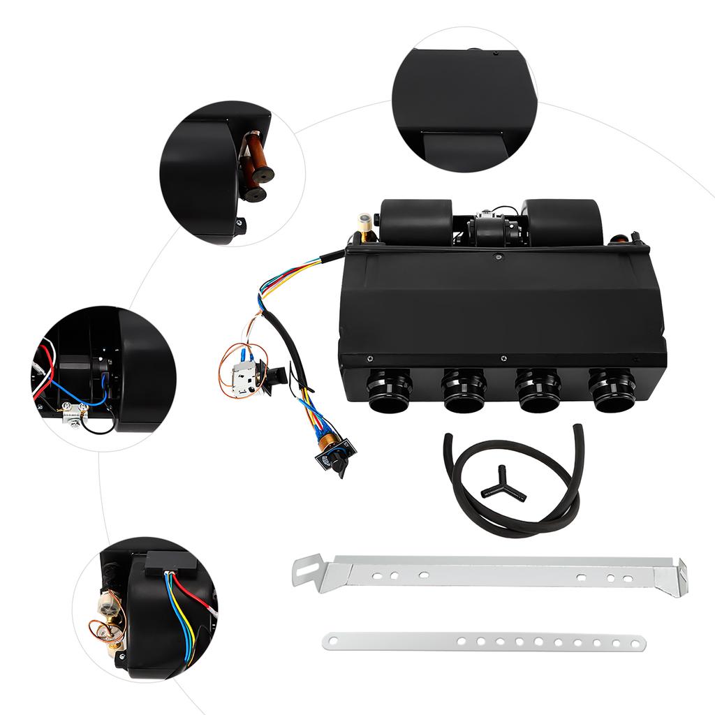 Direct Replacement Integrated Cooling and Heating Evaporator,3-speed 12V Temperature Regulating Device for Construction Vehicles