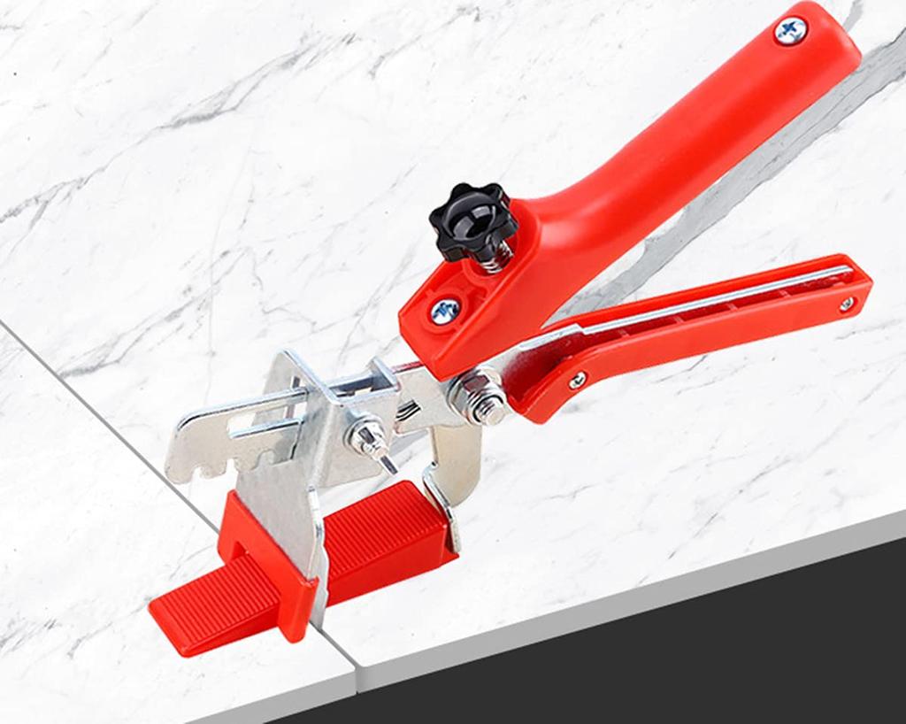 Tile Leveling Clips, Spacer Clips, 3.0mm Joint Width, 200 Pieces + 100 Wedges + 1 Floor Pliers, Tile Installation Aid
