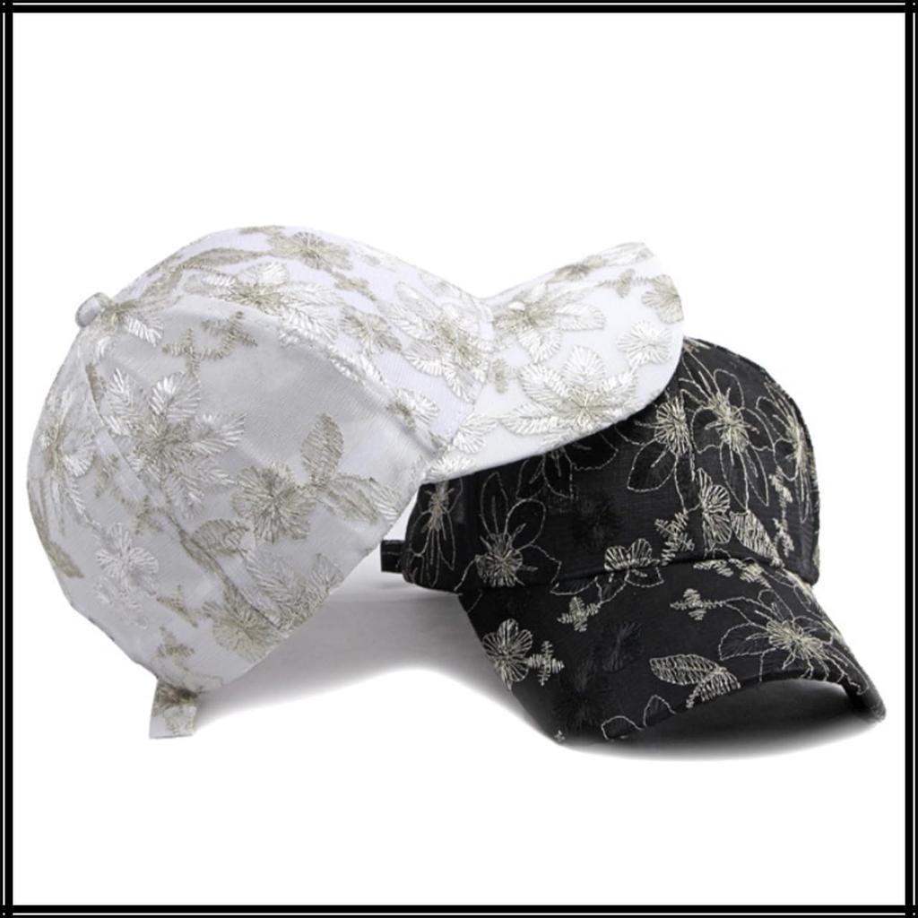 Baseball Girly CZ126 [White Fang] Hut, Kappe, Kappe, Schirm, Blume, Stickerei, Spitze, Niedlich, Damen, (Rosa)