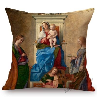 Neoclassic Italian Renaissance Titian Christian Bible Theme Painting Venus Home Decor Sofa Pillow Case Vintage Art Cushion Cover