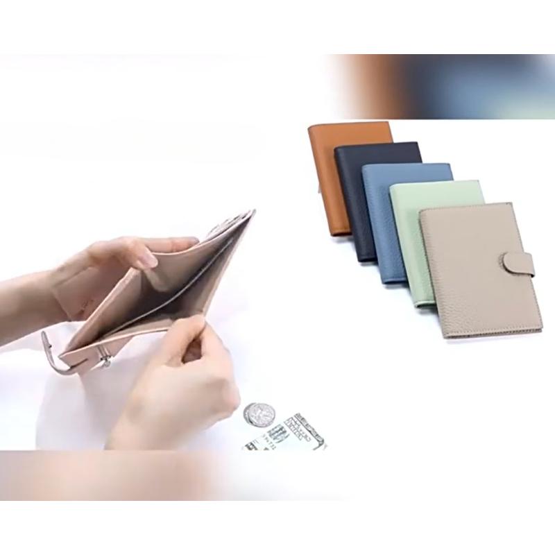 Portafoglio Passaporto da Donna RFID Porta Passaporto da Viaggio Pelle PU Organizzatore Documenti Portacarte Portafoglio con Tasca con Cerniera