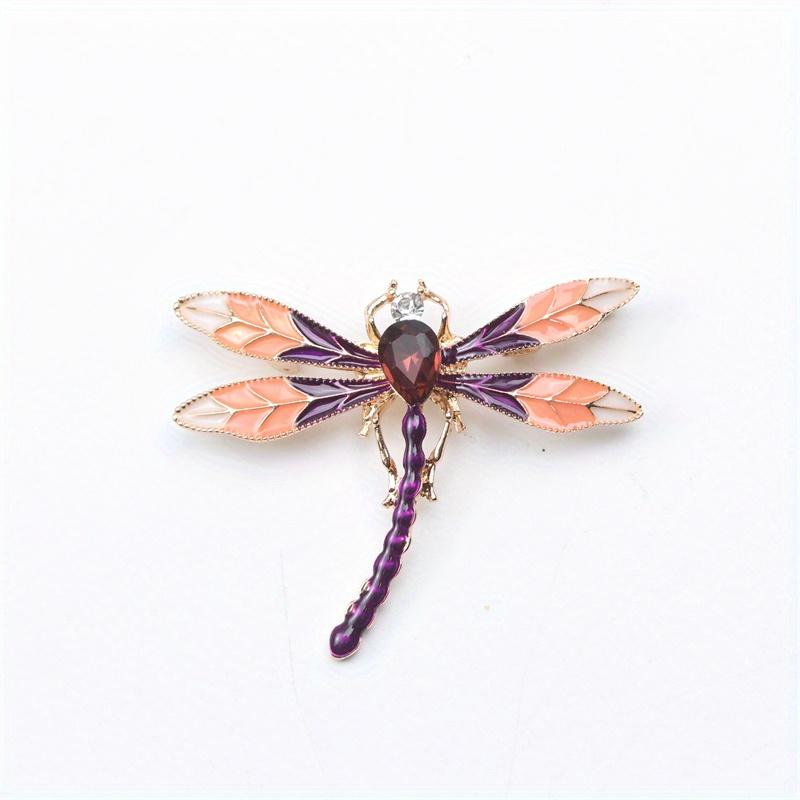 

New Exaggerated Dripping Rhinobarons Colorful Dragonfly Brooch Insect Corsage Clothing Accessories