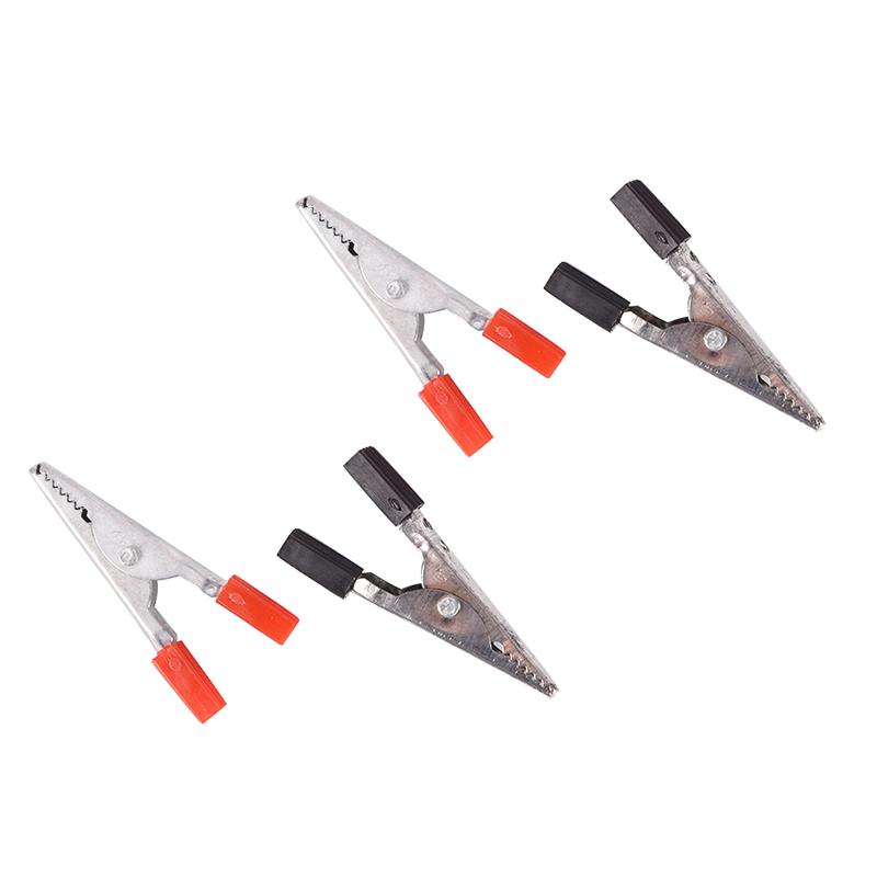 10Pcs Crocodile Clips Plastic Handle Testing Metal Alligator Clips Clamps