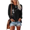JPNTKY Women's Fashion Casual Long Sleeve O-Neck  Blouses & Shirts
