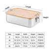 304 Stainless Steel Bamboo Lid Lunch Box, Japanese Style Lid Preservation Box, Lunch Box, Lunch Box, Food Storage Box