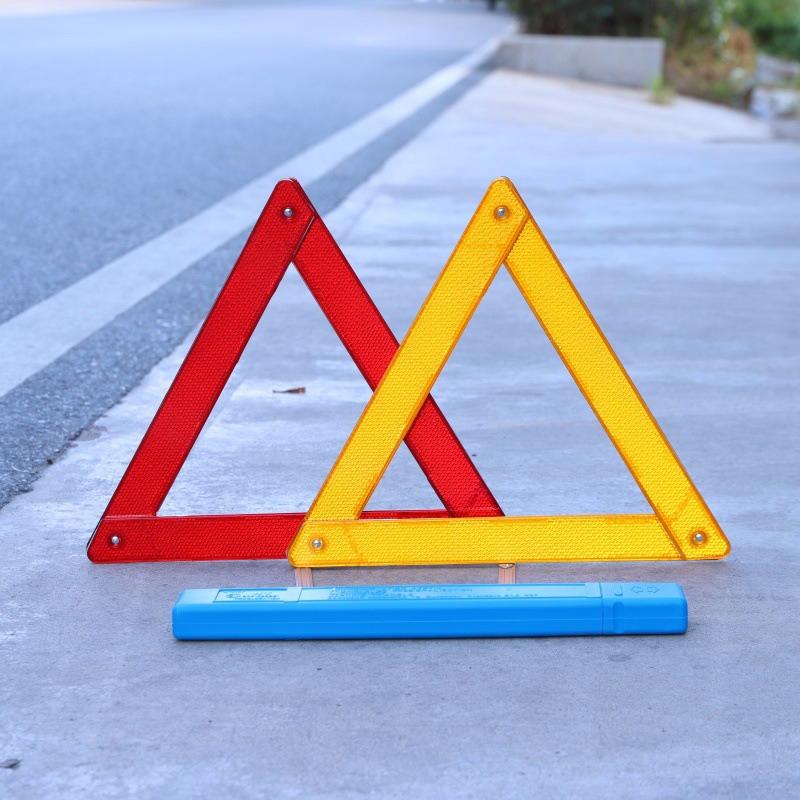 Emergency Early Warning Device Triangle Road Safety Stable Metal Bracket Triangular Warning Parking Sign Foldable Tripod