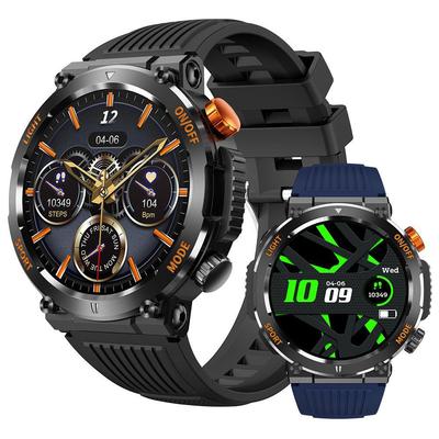 HT17 Smartwatch: Bluetooth Calls, Outdoor Compass, Heart Rate & Sleep Tracking, Weather Updates, Rugged Design.