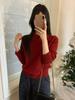 Women's 100% Wool Thickened Lapel Pullover Sweater - Autumn/Winter Loose Cable Knit Long Sleeve Cashmere Base Layer