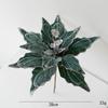 Glitzer Weihnachts-Poinsettia Blume Realistisch 28cm Weihnachtsbaum Hängeblume Handgefertigt Künstliche Weihnachtsbaumdeko 2025 Neues Jahr