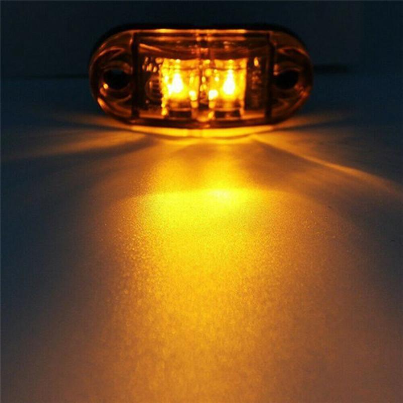 12V 24V Led Amber Warning Lights LED Light Semaphore Clearance Lamp Yellow White Red LED Side Marker Lamp For Trailer Trucks Car