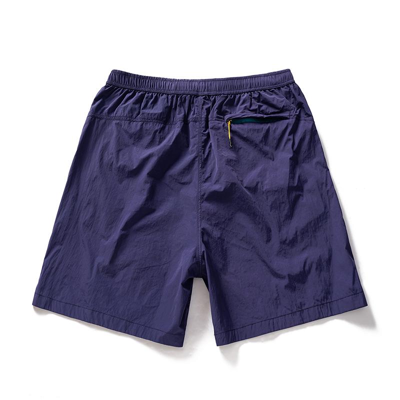 Men's Quick Dry Nylon Athletic Shorts – Elastic Waist Zipper Pocket Shorts for Outdoor Sports & Summer