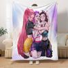 K-POP Anime Girls Group  Four Seasons Soft Warm Blanket  All-Season Thick Knit Polyester Bedspread for Bed, Camping, Travel  Perfect Gift