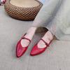 Johnature Vår Høst Retro Spenne Stropp Grunn Myk Uformell spiss Loafers Kvinner Ekte Skinn Flats Sko