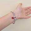 Galvanisiertes Silber Glückskatze Damenarmband - Vielseitiger Leichter Luxus Perlen Schmuck Geschenk