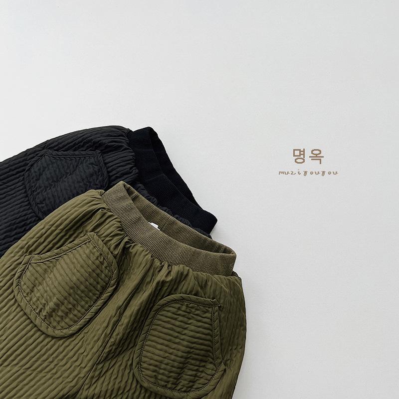 Kids Thick Padded Warm Winter Pants Korean Style Casual Unisex Toddler Children Trousers