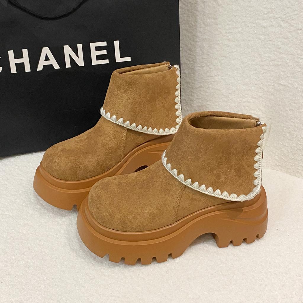 Small Thick-soled Muffin-soled Martin Boots for Women's Autumn 2025 New Fashionable Versatile Flip-top Short Fashion Boots