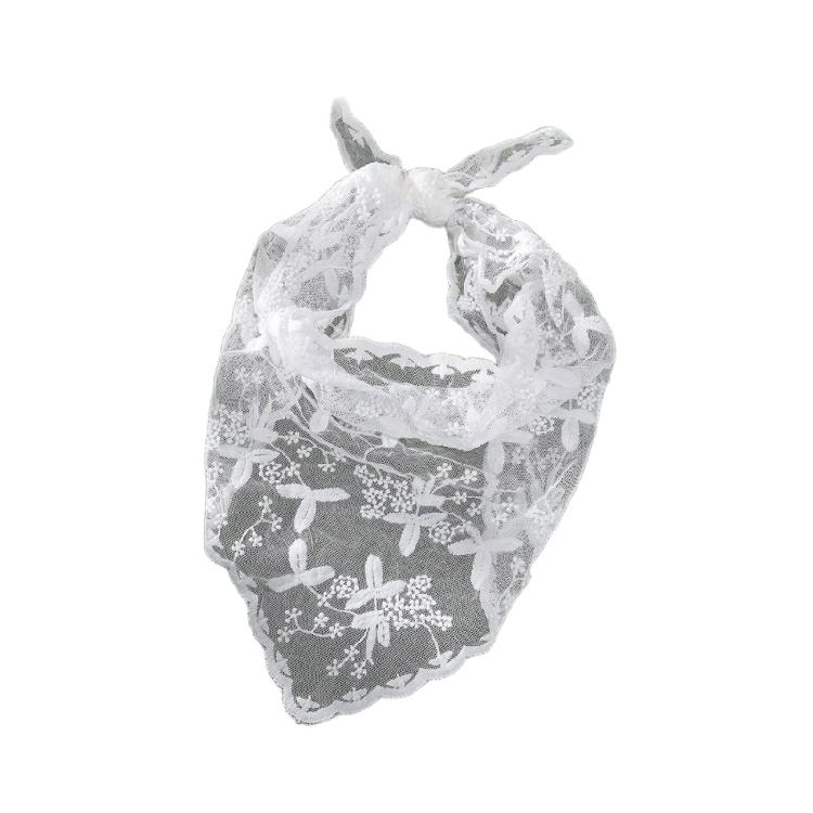 Дышащая женская солнцезащитная бандана-треугольник с цветочным узором и кружевом