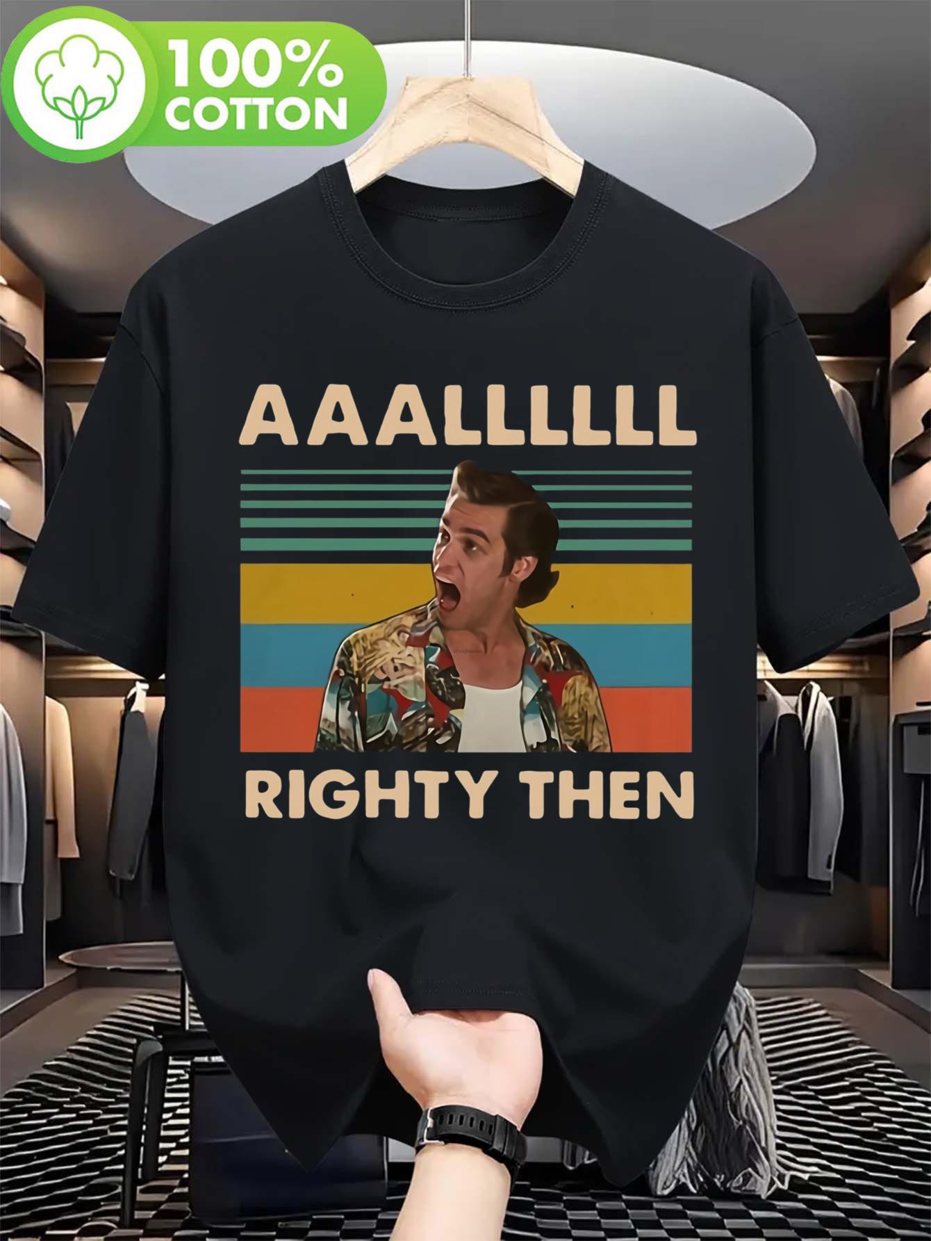 ZX Sommer Heißer Verkauf Retro Muster Herren T-Shirt Jim Carrey spielt Ace VenturaPet Detective Retro Film Shirt Kontraststreifen L gray