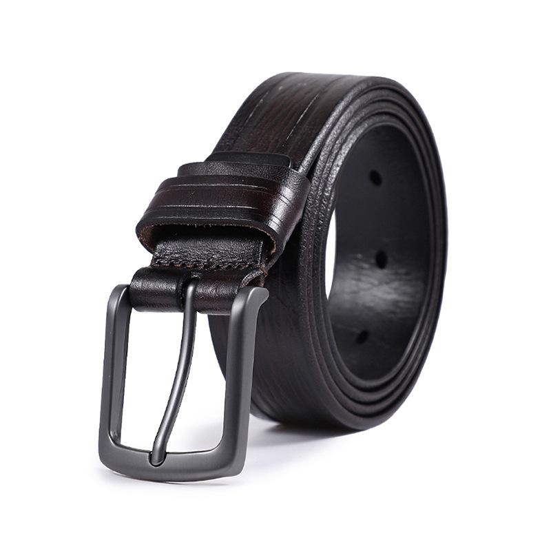 

Первый слой коровьей кожи - модный и простой, высококачественный женский кожаный ремень, джинсы, универсальная пряжка, прямые продажи ремней. Extended model can be customized. темно-коричневого