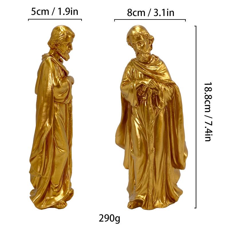 Simulated Human Figure Sculpture Christ Catholicism Shepherd Angel Resin Handicrafts Jesus Home Decoration Ornaments