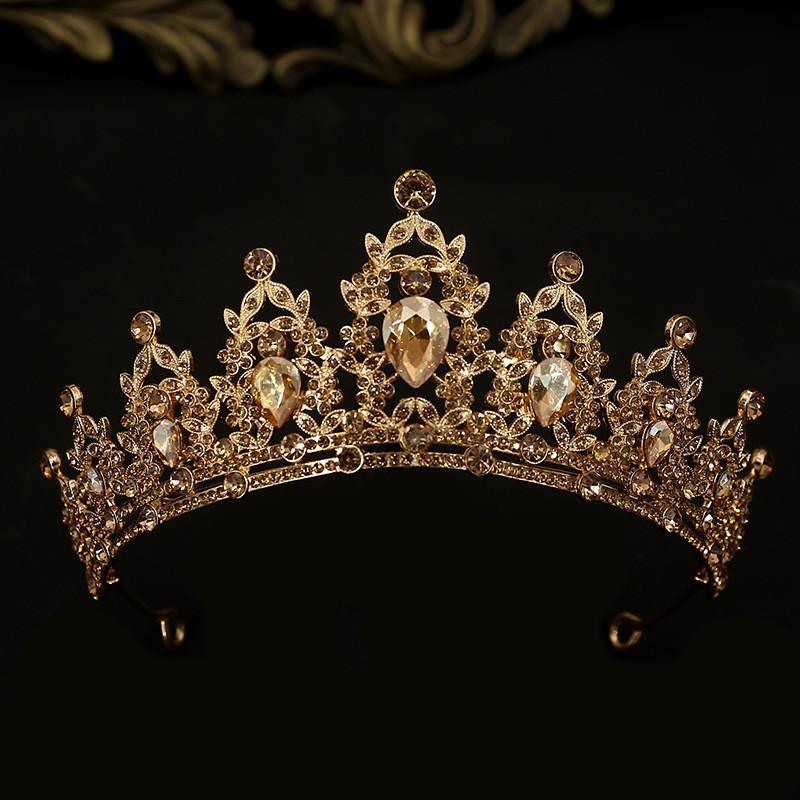 Bridal Crown Children's Performance Tiara Alloy Rhinestone Headband Princess Style Hair Accessories Baked Decoration