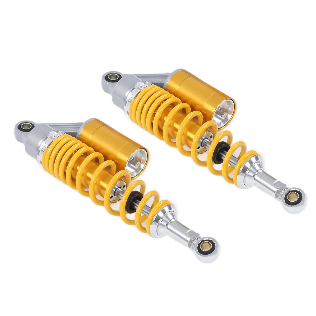 Pair 340mm Motorcycle Shock Absorber Rear Suspension Spring Universal for ATV SUVYellow