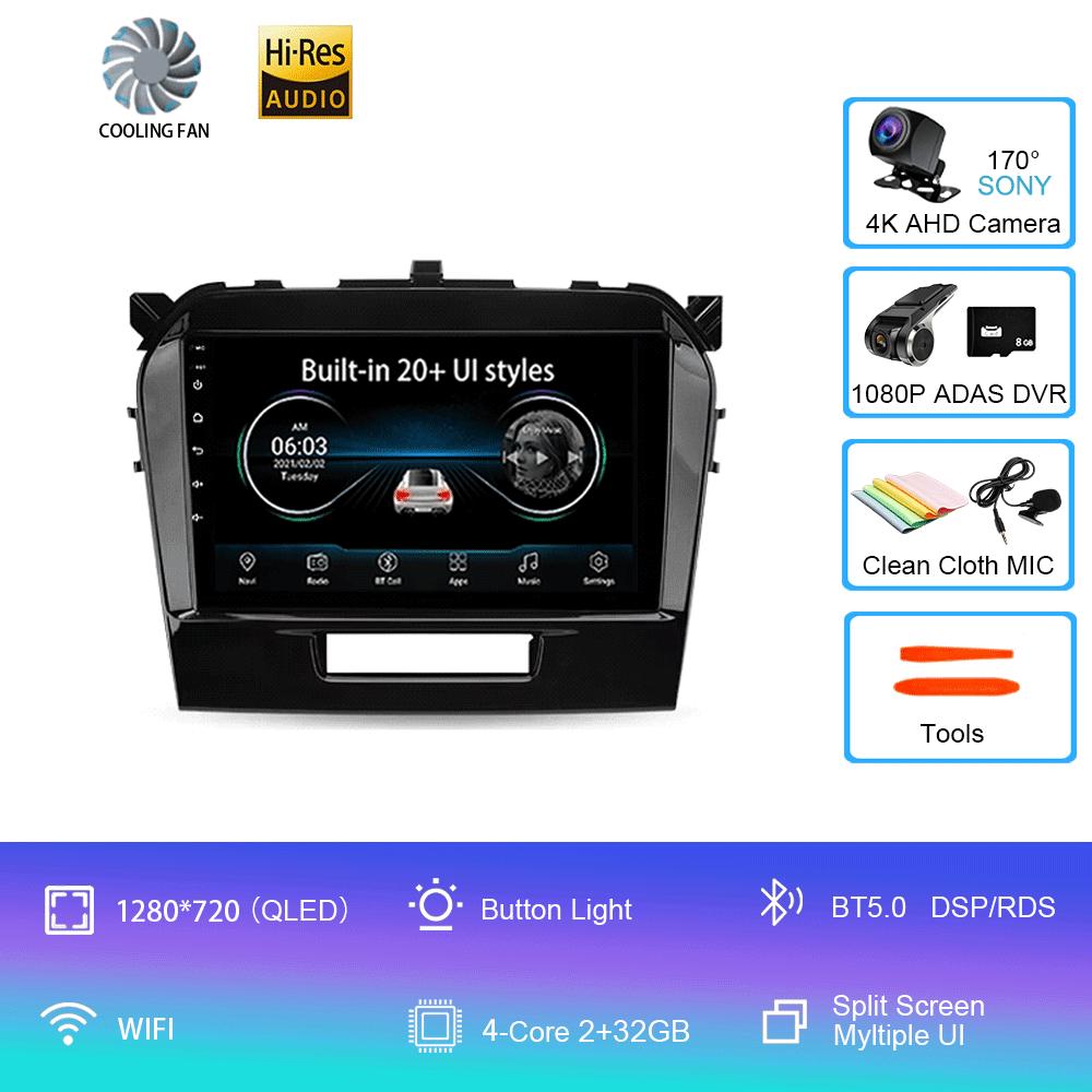 Android 14 Car Radio For Suzuki Vitara 4 2014 - 2018 Multimedia Video Player Navigation Stereo GPS No 2din 2 Din Dvd