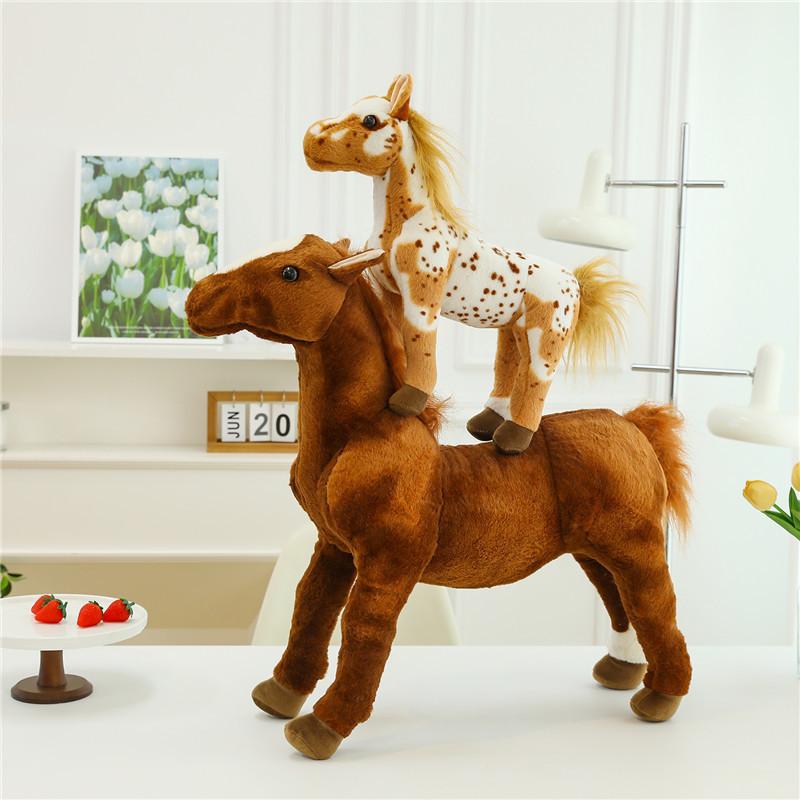 Adorable Plush Horse Toy Stuffed Animal Soft Short Plush Perfect Kids Gift Birthday Mascot