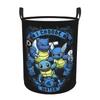 Custom S-Squirtles Anime Laundry Basket Collapsible Cartoon Turtle Clothes Toy Hamper Storage Bin for