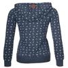 Luxuriöser und weicher Damen-Kapuzenpullover aus Fleece mit Seeanker-Print und Reißverschluss