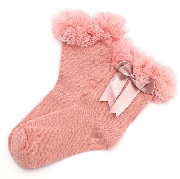 Newborn Baby Knee High Stockings Girls Lace Princess Stocking Spring Autumn Period Girls Cotton Baby Princess Lace Tights