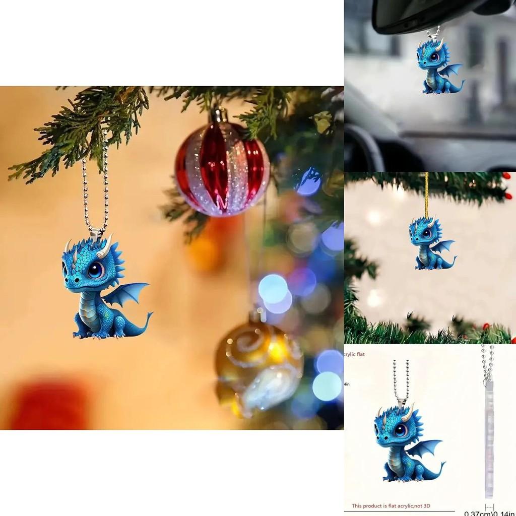 Acrylic Unique Car Hanging Ornament For Rearview Mirror Adorable Cartoon Design