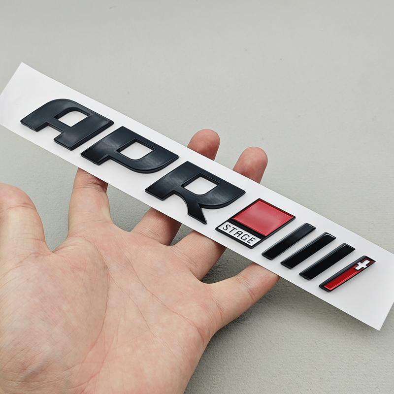 3D ABS Car Styling APR Stage III Emblem Auto Tail Side Sticker Badge Decals For Volkswagen CC Golf 6 7 Audi A4 A6 A8 Accessories