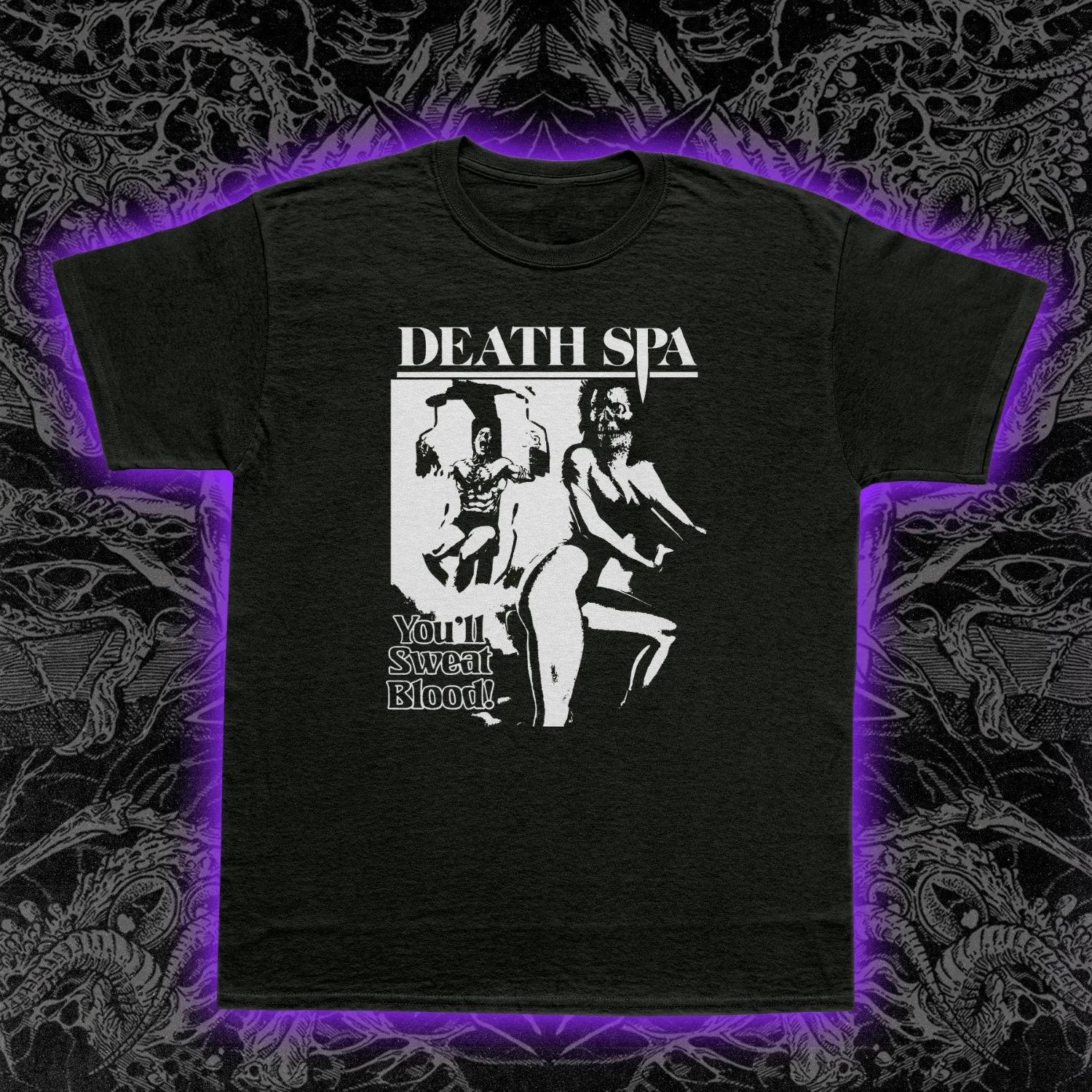 Футболка Death Spa 80-е Фильм Ужасов Vaporwave Фитнес Слэшер Спортивная Футболка XXL
