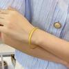 Ancient inheritance, yellow-gold 999 bracelet simulation plain ring, pure solid glossy bracelet, stacked bracelet, wedding three gold