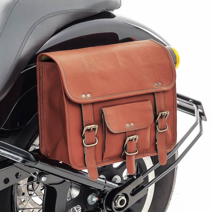 Set 2x Reittasche Motorrad + Seitenhalterung SV1 braun