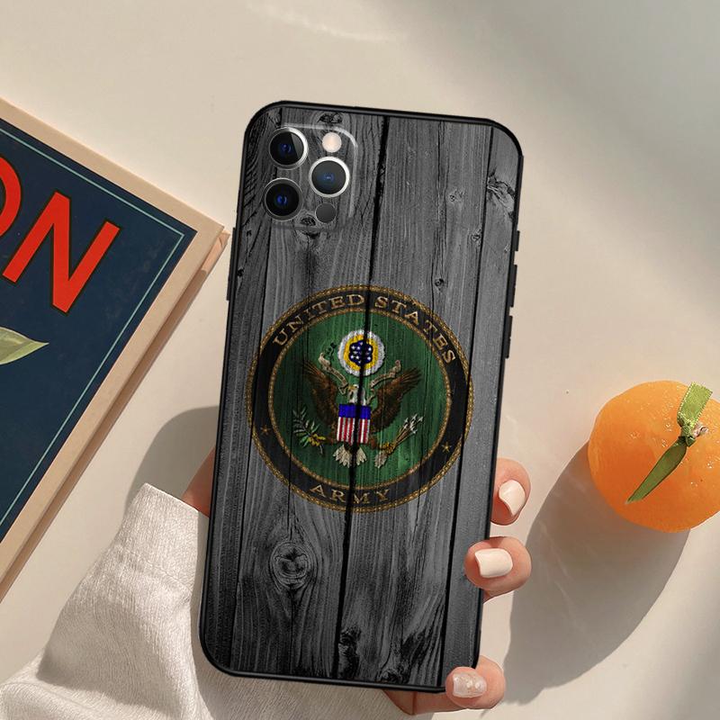 U.S Army Flag Funda Case For iPhone 16 Pro Max 14 11 12 13 15 Pro Max Mini XR 16e 15 16 Plus Phone Cover